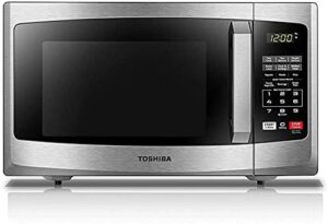 Hamilton Beach 2-in-1 Countertop Oven and Toaster alongside TOSHIBA Microwave, the perfect kitchen combo for efficient cooking.  