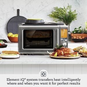Breville the Combi Wave 3 in 1 Microwave Air Fryer Oven in brushed stainless steel, showcasing its sleek design and versatile functions 