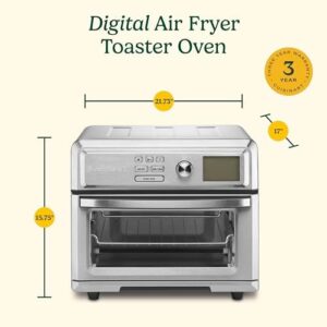 Cuisinart Air Fryer Toaster Oven in Silver with Digital Display and Adjustable Temperature