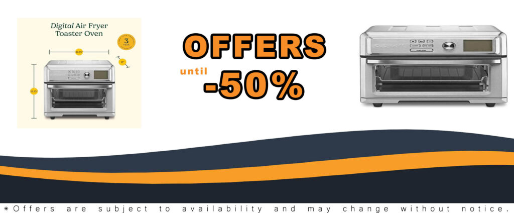 Cuisinart Air Fryer Toaster Oven in Silver with Digital Display and Adjustable Temperature