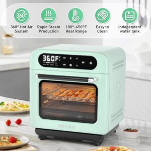 Secura Multifunction Air Fryer Steam Oven in Mint Green, 13 Quart Compact Oven  