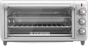 BLACK+DECKER Crisp ‘N Bake Air Fry Toaster Oven with extra wide 8 slice capacity and 5 cooking functions