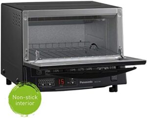 Panasonic FlashXpress Compact Toaster Oven in Black with Infrared Heating and Crumb Tray