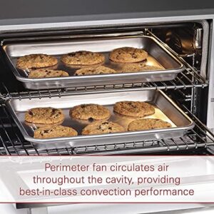 Wolf Gourmet Elite Digital Toaster Oven with Stainless Steel Finish and Red Knobs