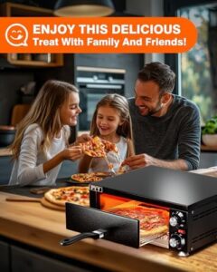 PYY Electric Pizza Oven – Stainless Steel Countertop Pizza Cooker with Timer for Home and Commercial Use  