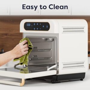 CIARRA 8-in-1 Air Fryer Steam Oven Countertop in White, showcasing its sleek design and versatile cooking options 