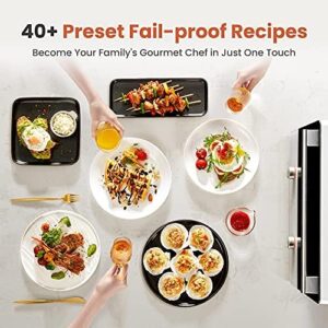 FOTILE ChefCubii 4-in-1 Countertop Convection Steam Oven, featuring Air Fryer, Dehydrator, and True Convection Bake functions, with 40 preset menu options and steam self-clean