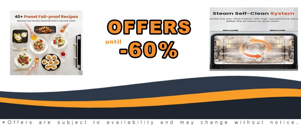 FOTILE ChefCubii 4-in-1 Countertop Convection Steam Oven, featuring Air Fryer, Dehydrator, and True Convection Bake functions, with 40 preset menu options and steam self-clean