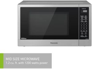 Panasonic NNST67KSC Microwave Oven with stainless steel exterior and child lock feature