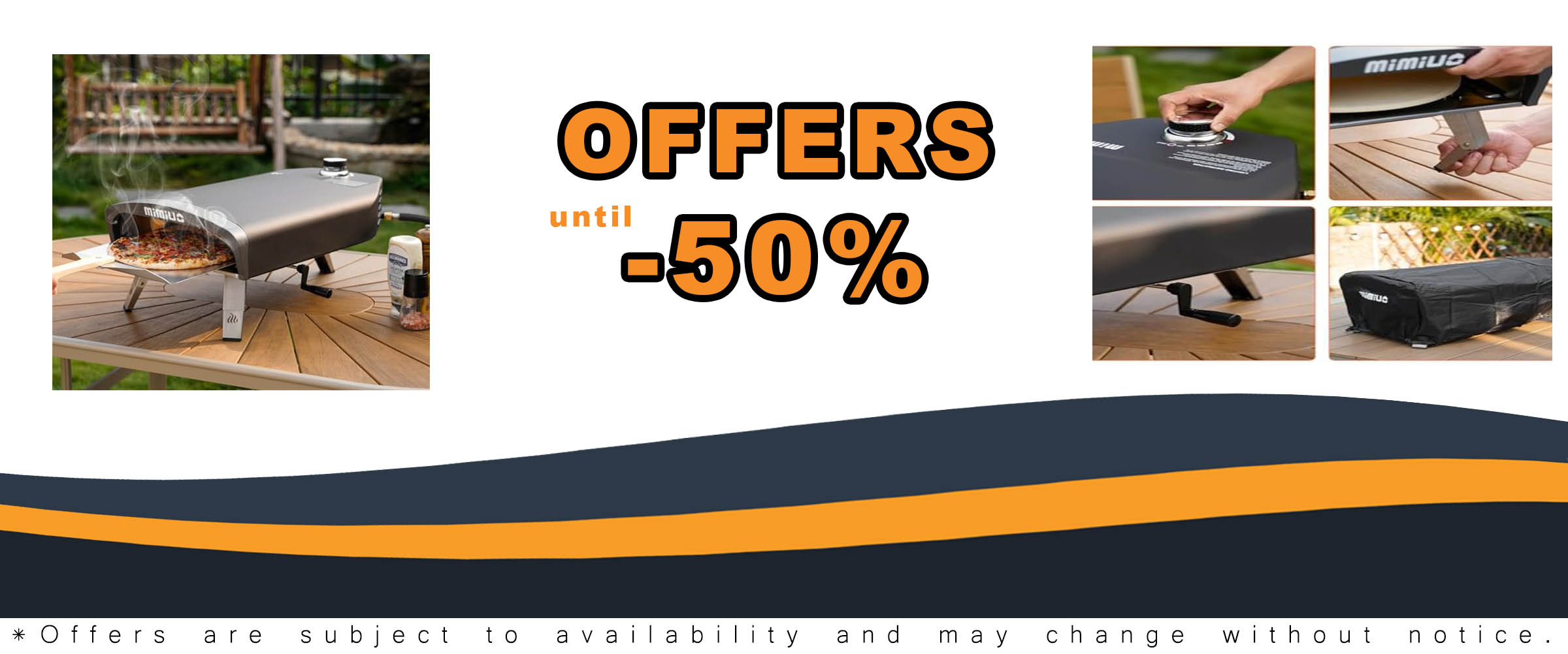 Mimiuo Outdoor Gas Pizza Oven with manual rotation system, pizza stone, oven cover, and pizza peel – perfect for outdoor pizza grilling.  