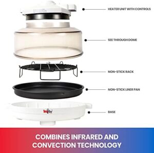 Total Chef Countertop Infrared Oven with convection air circulation, ideal for roasting, steaming, baking, and air frying  