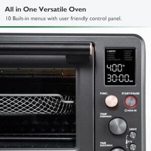 VAL CUCINA Infrared Heating Air Fryer Toaster Oven Combo with non-toxic enamel-coated interior and extra-large capacity  