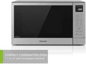 Panasonic NNGT69KSC Genius Inverter Microwave Broil Oven with sleek stainless steel design and advanced features