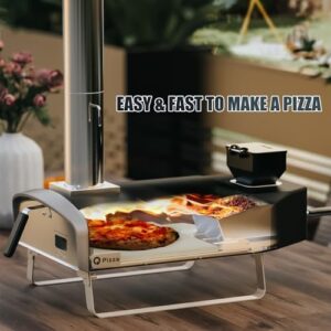 Q Pizza Portable Pizza Oven with pizza stone, perfect for outdoor cooking and wood pellet burning
