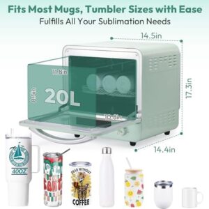 OFFNOVA Sublimation Oven Machine, 20L convection oven for sublimation blanks, including mugs, tumblers, and water bottles  
