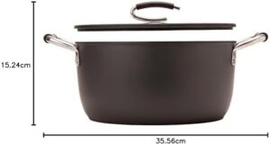 DaTerra Cucina 8 Quart Nonstick Dutch Oven with Lid - Made in Italy, Oven Safe, Induction Friendly