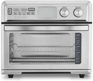 Cuisinart TOA-95 Digital AirFryer Toaster Oven in stainless steel, showcasing its sleek design and digital controls