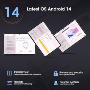 10-inch tablet with SIM card slot, Android 14, 4G LTE, 16GB RAM, and 6000mAh battery