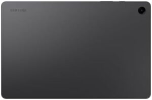 Samsung Galaxy Tab A9+ 11.0 inch tablet with gray design, large display, and expandable storage