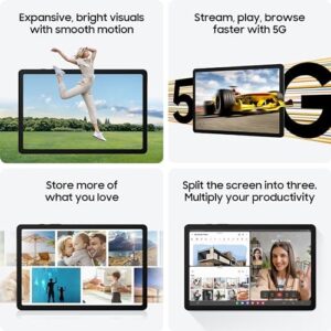 Samsung Galaxy Tab A9+ tablet with 11-inch display and silver finish
