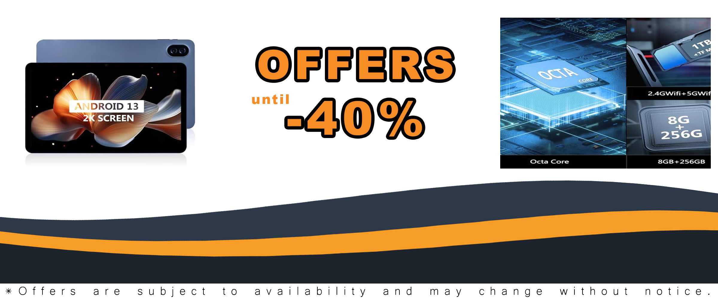 Veidoo 12 inch Tablet Android 13 with 16GB RAM, 256GB ROM, 2K Display and Octa-Core Processor