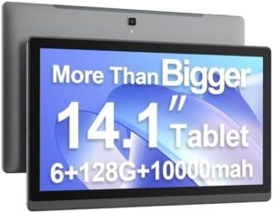 14.1 Inch Android Tablet with 1080P Full HD Display, Android 13, and 5+13MP Cameras