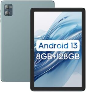 WDYQJE 10-Inch Android 13 Tablet with Dual 13MP+5MP Cameras and 128GB Storage