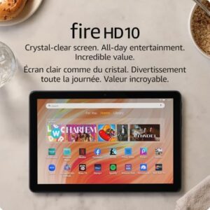 Fire HD 10 Tablet with 10.1" Full HD screen and octa-core processor, black model