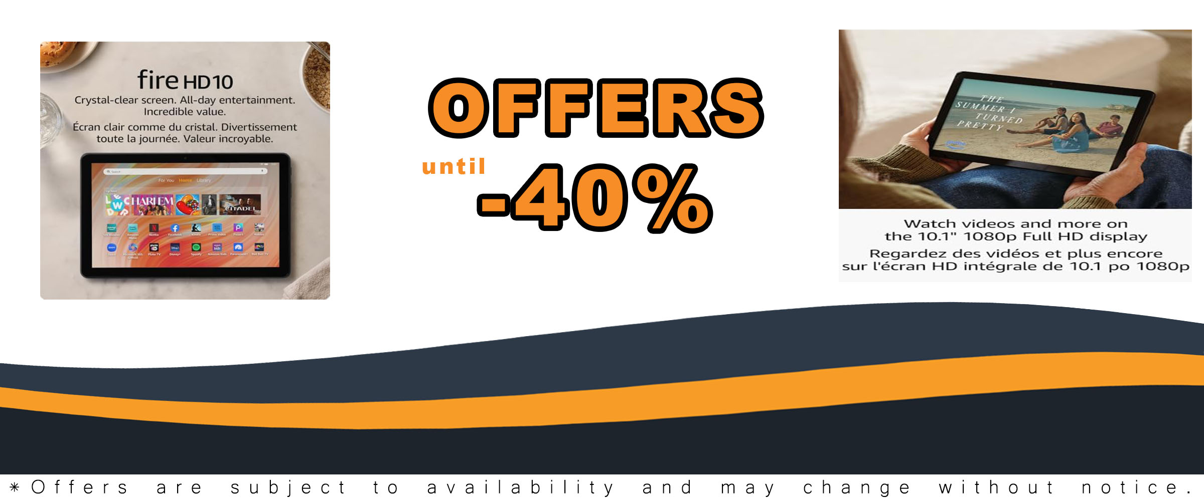 Fire HD 10 Tablet with 10.1" Full HD screen and octa-core processor, black model