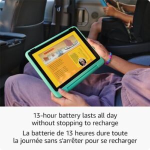 Fire HD 10 Kids Pro tablet for kids, 10.1-inch screen, parental controls, durable Nebula case 