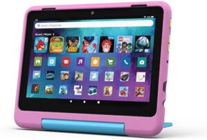 Amazon Fire HD 8 Kids Pro tablet for kids, 8-inch HD screen, 13-hour battery, and Jungle Cat case