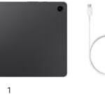 Galaxy Tab A9+ 64 GB Graphite Tablet with sleek design and vibrant display
