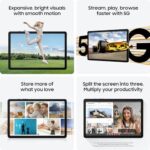 Galaxy Tab A9+ 64 GB Graphite Tablet with sleek design and vibrant display