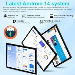2025 Newest Tablet 10 Inch Android 14 - HD IPS Touchscreen and Keyboard Mouse Bundle