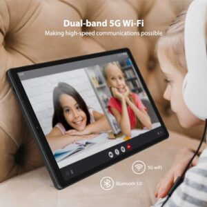 POWMUS 10.4 Inch Android Tablet with 19GB RAM and 256GB Storage – Black