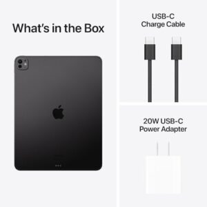iPad Pro 13-inch (M4) with Ultra Retina XDR display and Face ID, showcasing Space Black finish