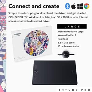 Intuos Pro Digital Graphic Drawing Tablet for Mac or PC, Large (PTH860) – Premium Digital Drawing Tablet for Artists