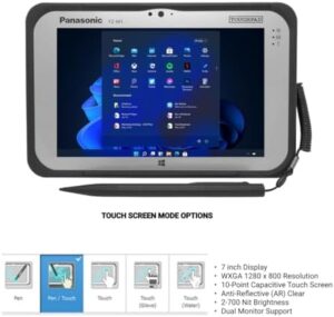 Panasonic Toughpad FZ-M1 MK3, rugged tablet with 7-inch touch screen, stylus, and Windows 11 Pro