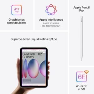 iPad Mini A17 Pro Space Grey 256GB with Liquid Retina Display