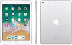 Apple iPad with WiFi, 128GB, Silver (2017 Model) (Refurbished) on a white background