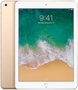 Apple iPad 5th Gen 2017 9.7" 32GB Gold (WiFi) (Refurbished) front view  