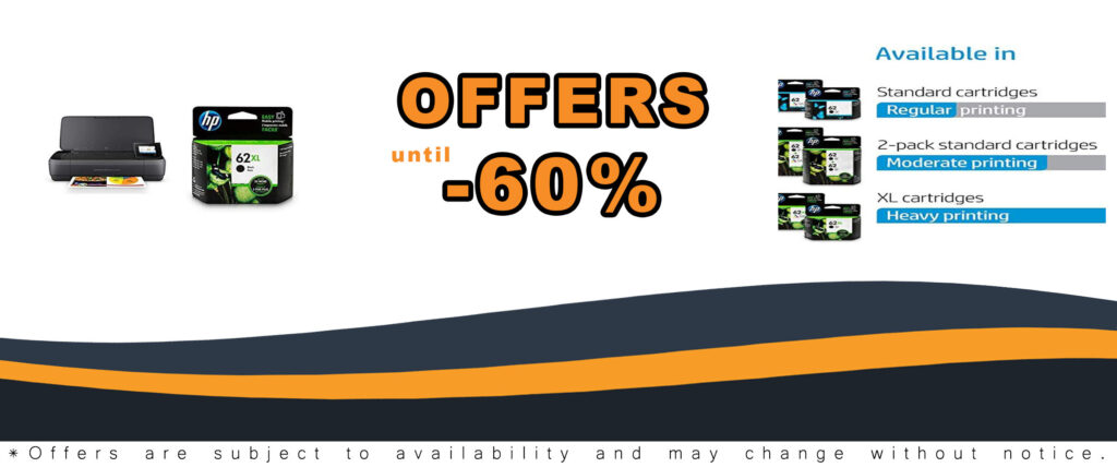 OfficeJet 250 All-in-One Mobile Printer with HP 62XL Black Ink Cartridge