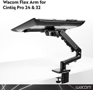 Wacom Flex Arm (ACK62803K) Tablet Holder mounted on a desk with a tablet attached