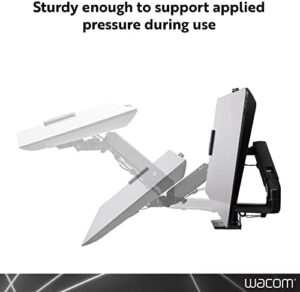 Wacom Flex Arm (ACK62803K) Tablet Holder mounted on a desk with a tablet attached