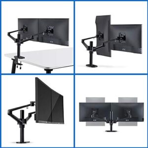 4 arm Height Adjustable Desk Bed Holder Mount Stand in Chrome Silver for Laptop and Monitor