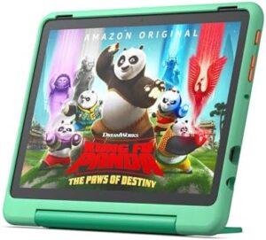 Fire HD 10 Kids Pro Tablet in Mint Color with Slim Case and 10.1" Display