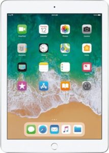 2018 Apple iPad (9.7-inch, Wi-Fi + Cellular, 32GB) Silver (Renewed) tablet in use