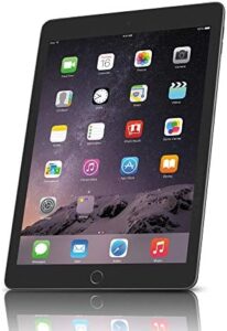 Apple iPad Air 2 (Space Gray, 32GB, WiFi + 4G) Factory Unlocked (Renewed) on a white background