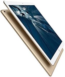 Apple iPad Pro Tablet (128GB, Wi-Fi + LTE, Gold) 12.9in - Renewed - Front View