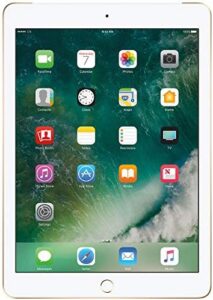 Apple iPad 9.7in 2017 Gold Renewed model with WiFi, 32GB storage